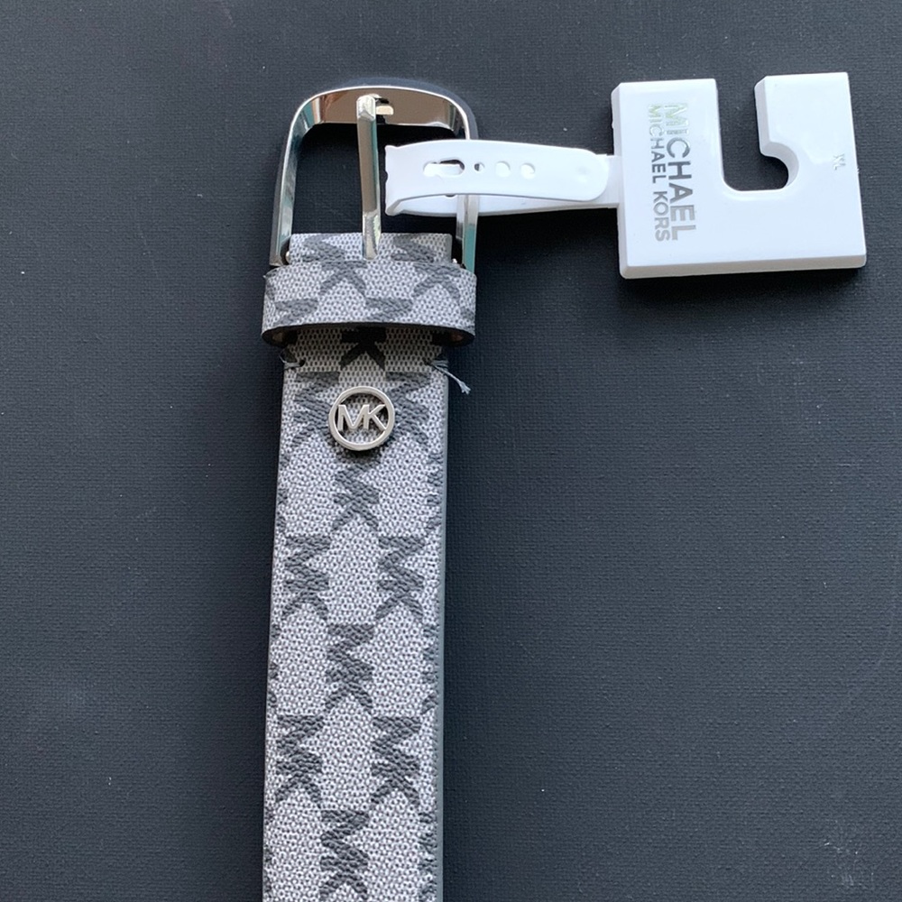 Michael Kors XL Logo Belt Gray